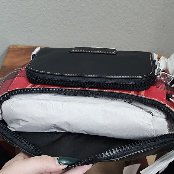 Coach Track Belt Bag With Tartan Plaid Print - Picture 6 of 6